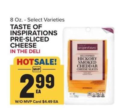 Taste of Inspirations Pre-Sliced Cheese