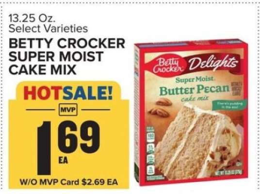 Betty Crocker Super Moist cake mix