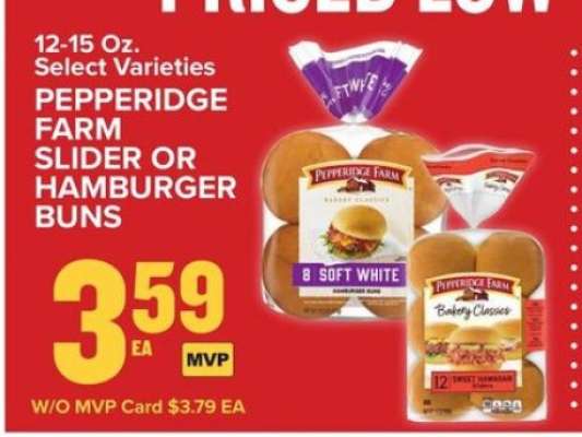 Pepperidge Farm Slider or Hamburger Buns