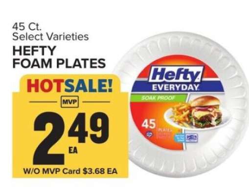 HEFTY FOAM PLATES