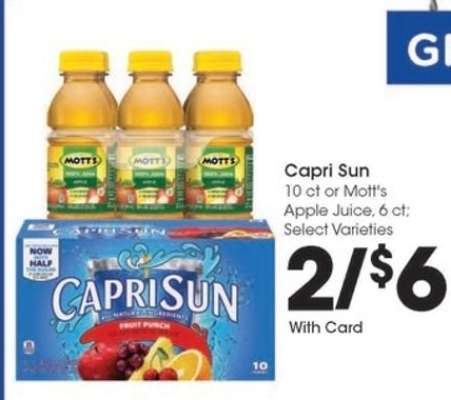 Capri Sun or Mott's Apple Juice