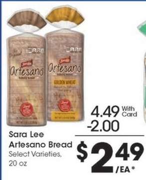 Sara Lee Artesano Bread