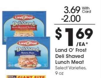 Land O'Frost Deli Shaved Lunch Meat