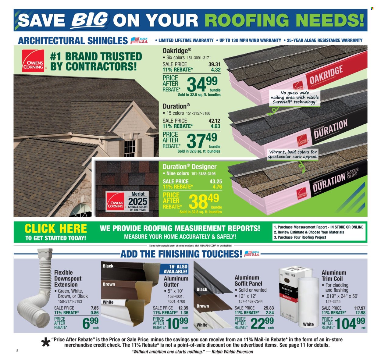 Menards ad - 07/17/2025 - 07/27/2025. Page 2