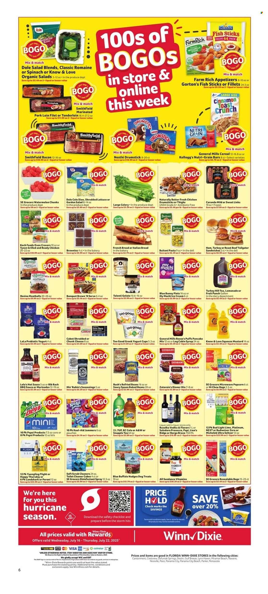 Winn Dixie ad - 07/16/2025 - 07/22/2025. Page 7