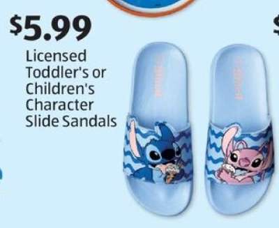 Licensed Toddler's or Children's Character Slide Sandals