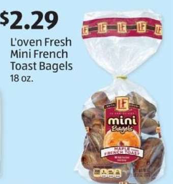 L'oven Fresh Mini French Toast Bagels