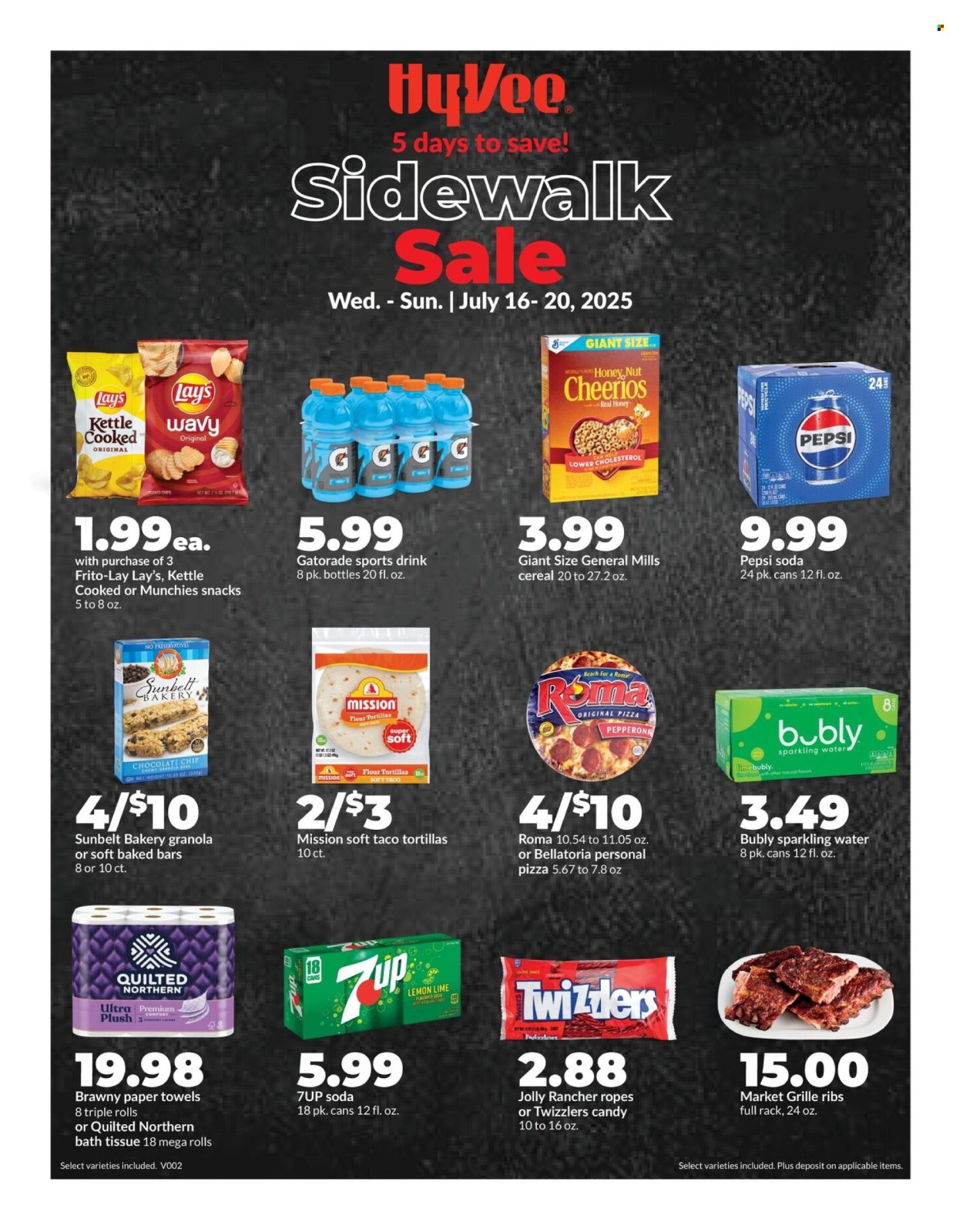 Hy-Vee ad - 07/16/2025 - 07/20/2025. Page 1