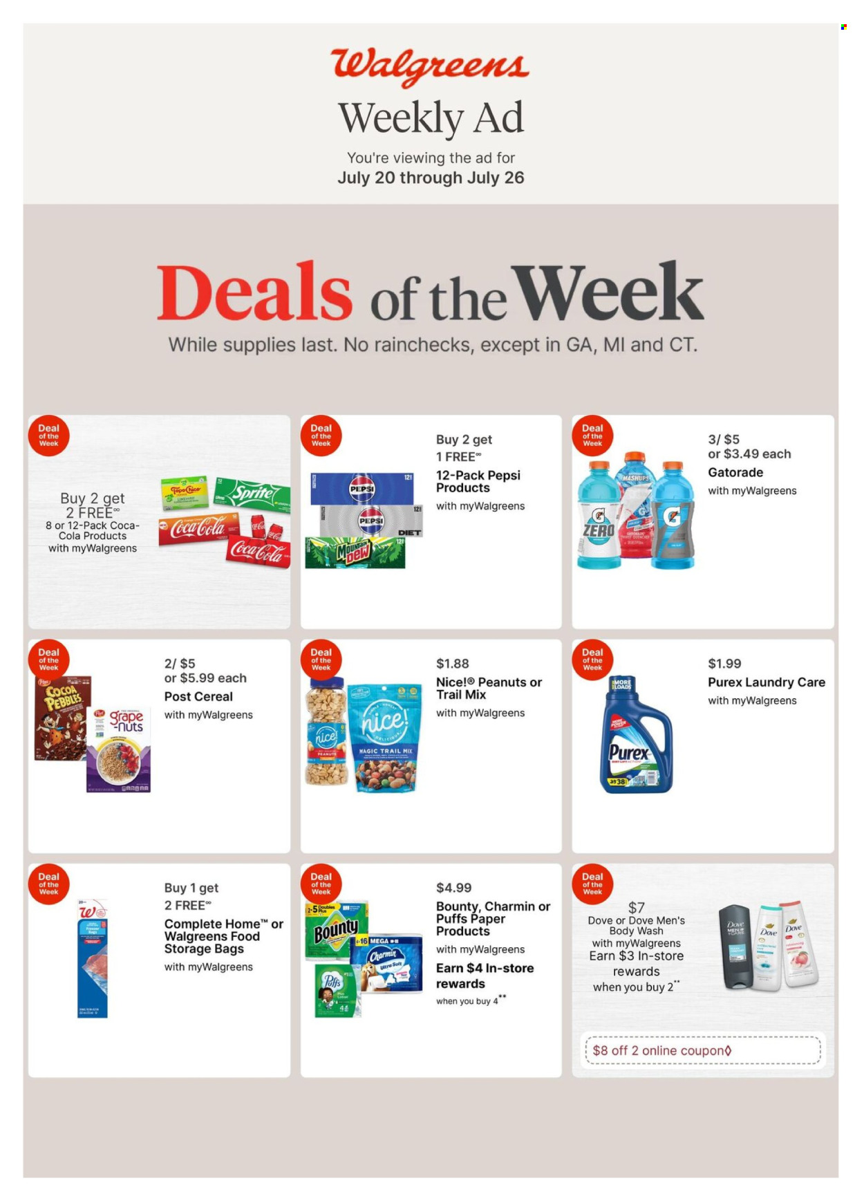Walgreens ad - 07/20/2025 - 07/26/2025. Page 1