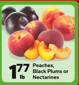 Peaches, Black Plums or Nectarines