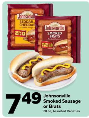 Johnsonville Smoked Sausage or Brats