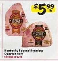 Kentucky Legend Boneless Quarter Ham