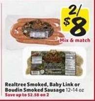 Realtree Smoked, Baby Link or Boudin Smoked Sausage