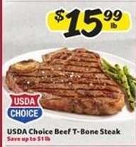 USDA Choice Beef T-Bone Steak