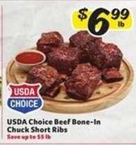 USDA Choice Beef Bone-In Chuck Short Ribs