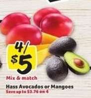 Hass Avocados or Mangoes