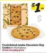 Fresh Baked Jumbo Chocolate Chip Cookie