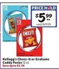 Kellogg's Cheez-It or Grahams Caddy Packs