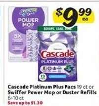 Cascade Platinum Plus Pacs or Swiffer Refills