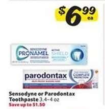 Sensodyne or parodontax Toothpaste