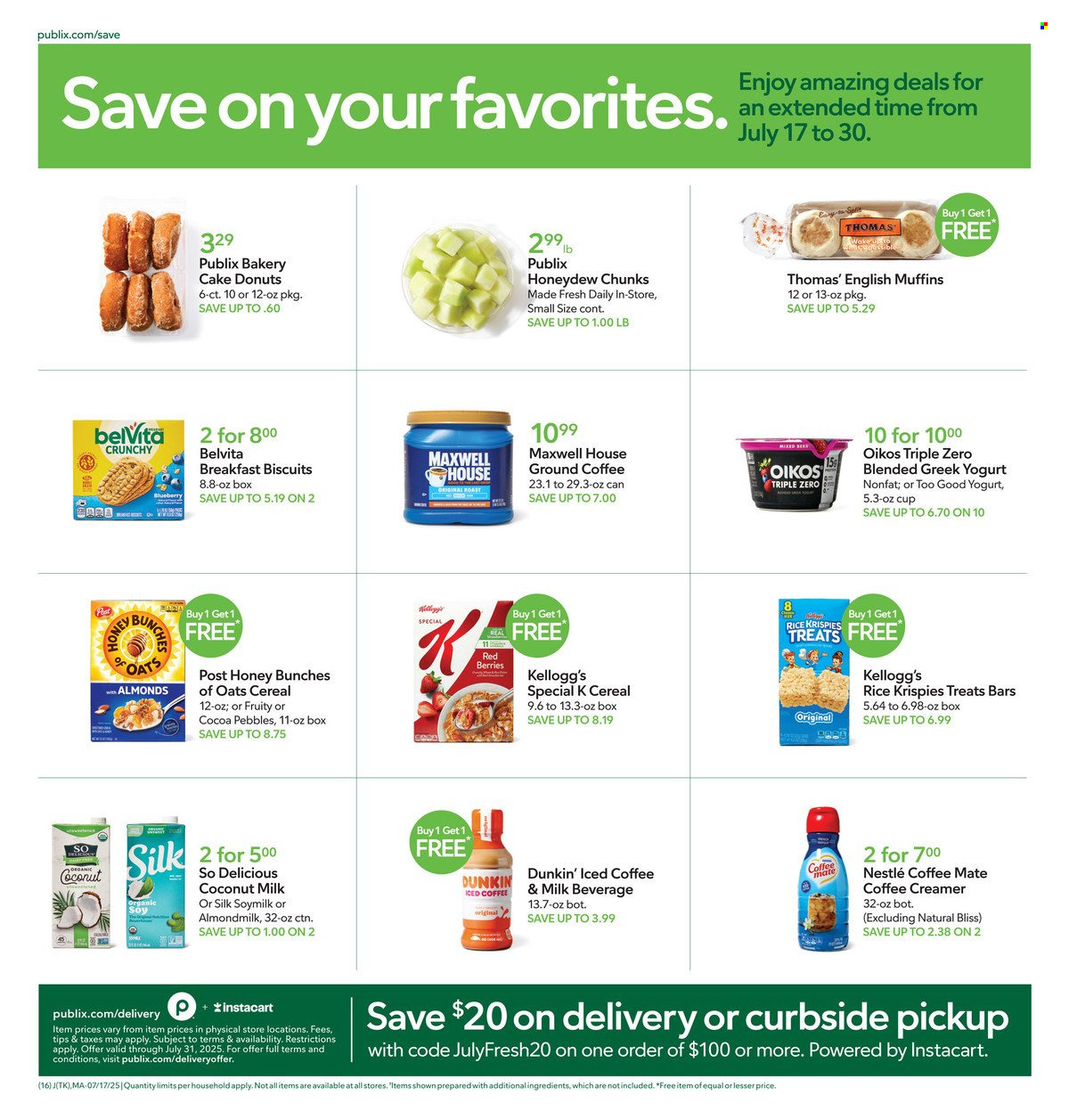 Publix ad - 07/17/2025 - 07/23/2025. Page 16
