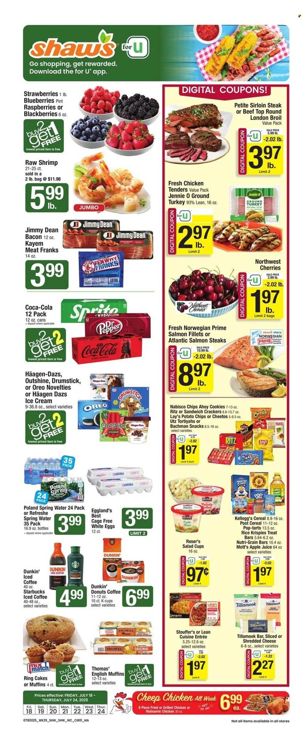 Shaw’s ad - 07/18/2025 - 07/24/2025. Page 1