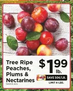 Tree Ripe Peaches, Plums & Nectarines