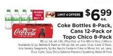 Coke Bottles 8-Pack, Cans 12-Pack or Topo Chico 8-Pack