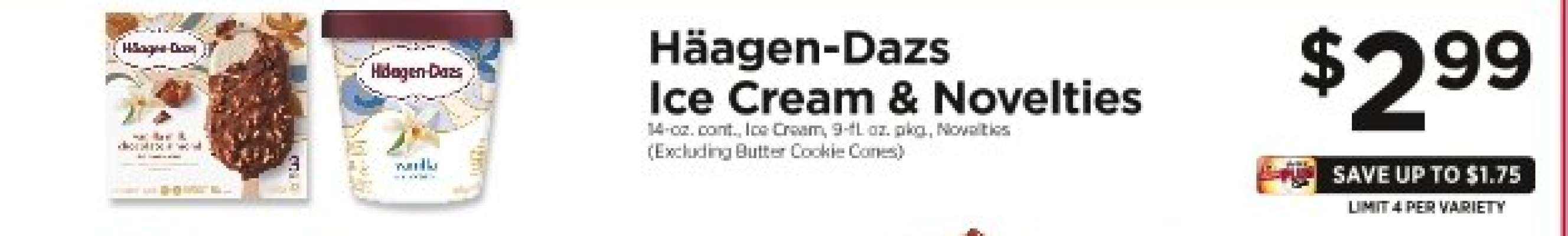 Häagen-Dazs Ice Cream & Novelties