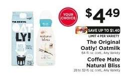 The Original Oatly! Oatmilk / Coffee Mate Natural Bliss