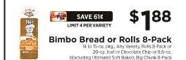 Bimbo Bread or Rolls 8-Pack