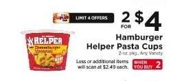 Hamburger Helper Pasta Cups