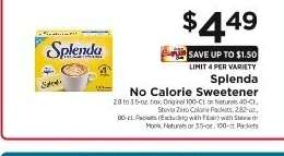 Splenda No Calorie Sweetener