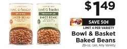 Bowl & Basket Baked Beans