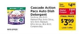 Cascade Action Pacs Auto Dish Detergent