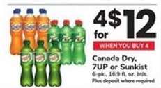 Canada Dry, 7UP or Sunkist