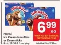 Nestlé Ice Cream Novelties or Drumsticks