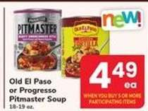 Old El Paso or Progresso Pitmaster Soup