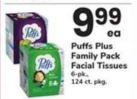 Puffs Plus Family Pack Facial Tissues