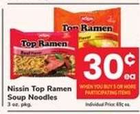 Nissin Top Ramen Soup Noodles