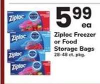 Ziploc Freezer or Food Storage Bags
