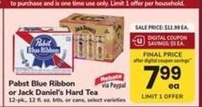 Pabst Blue Ribbon or Jack Daniel's Hard Tea