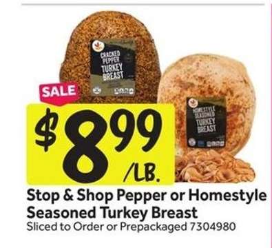 Stop & Shop Pepper or Homestyle Seasoned Turkey Breast