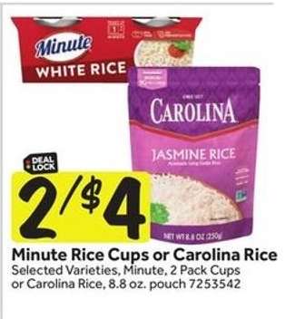 Minute Rice Cups or Carolina Rice