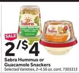 Sabra Hummus or Guacamole Snackers