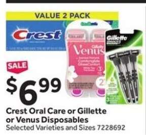 Crest Oral Care or Gillette or Venus Disposables