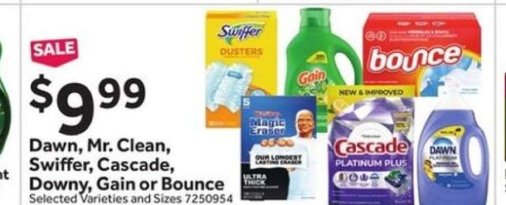 Dawn, Mr. Clean, Swiffer, Cascade, Downy, Gain or Bounce