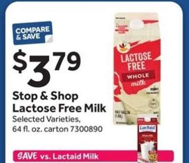 Stop & Shop Lactose Free Milk