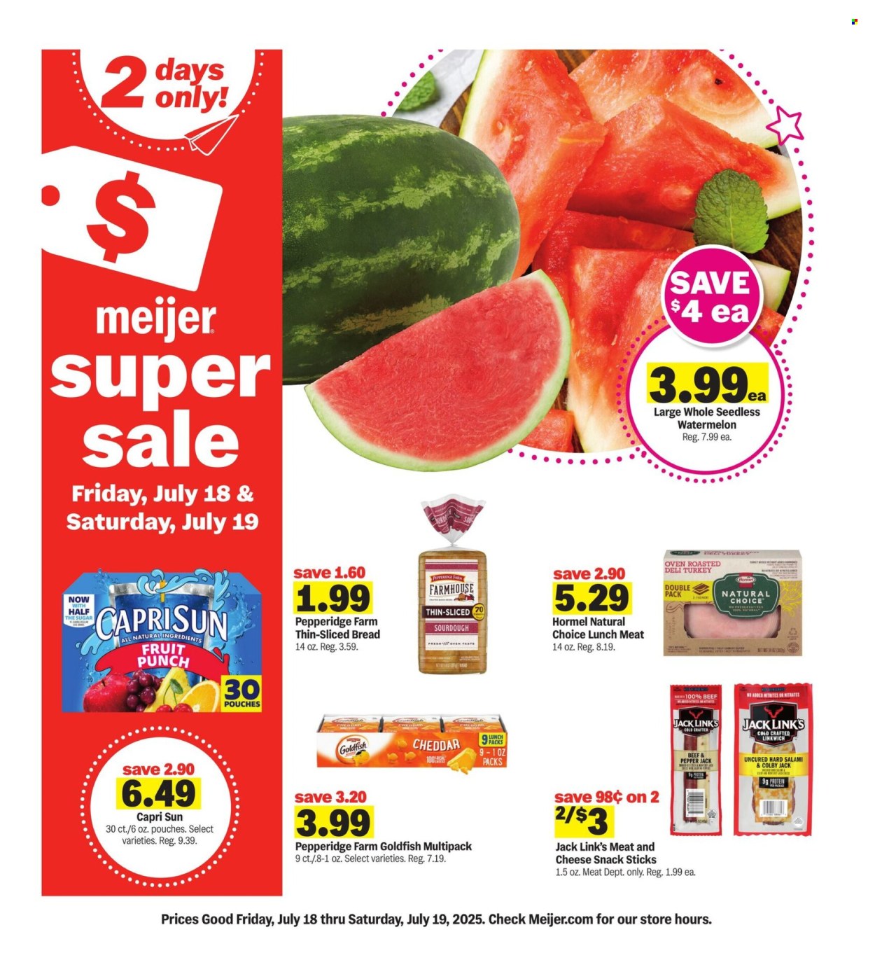 Meijer ad - 07/18/2025 - 07/19/2025. Page 1