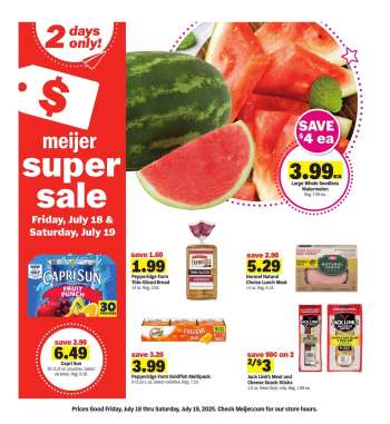 Meijer Flyer - 07/18/2025 - 07/19/2025.